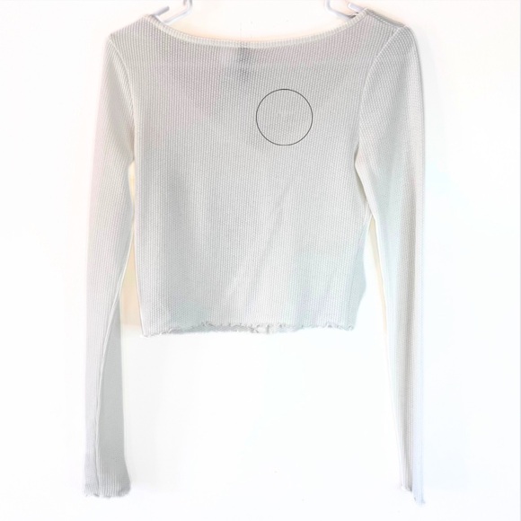 Preppy V Neck Cardigan NWT H&M Button down White Size Small - Picture 9 of 11